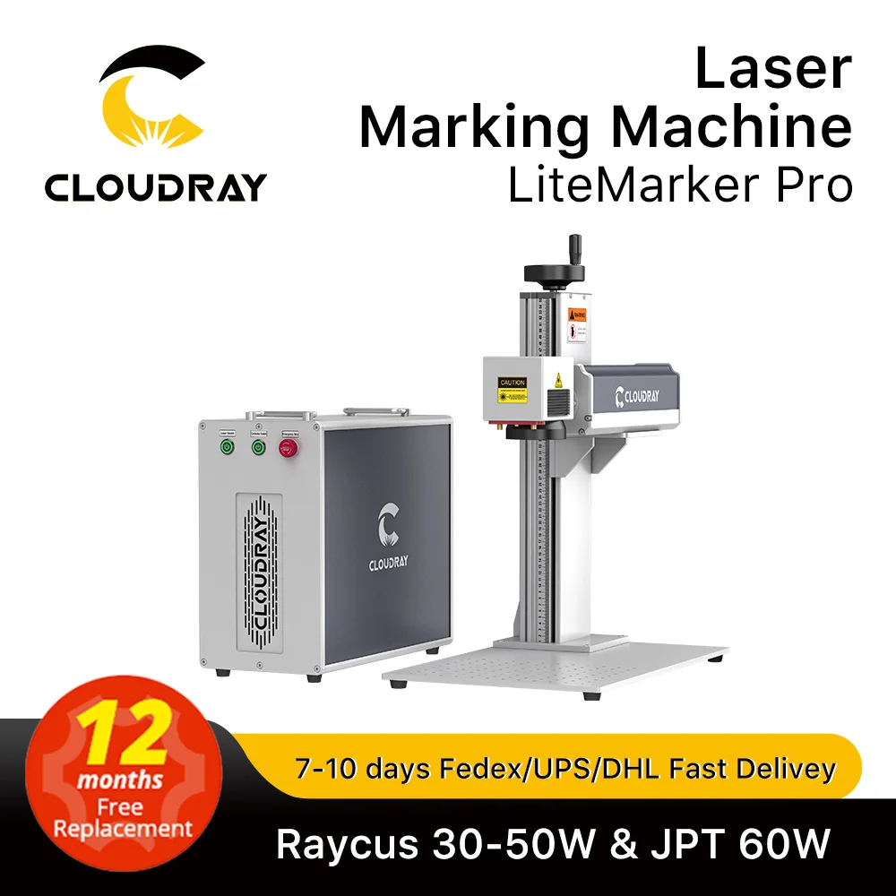 Cloudray Raycus & JPT 파이버 레이저 컬러 마킹 머신, 골드 실버 스테인레스 스틸 구리 알루미늄 시트, 30 W, 50 W, 60W 