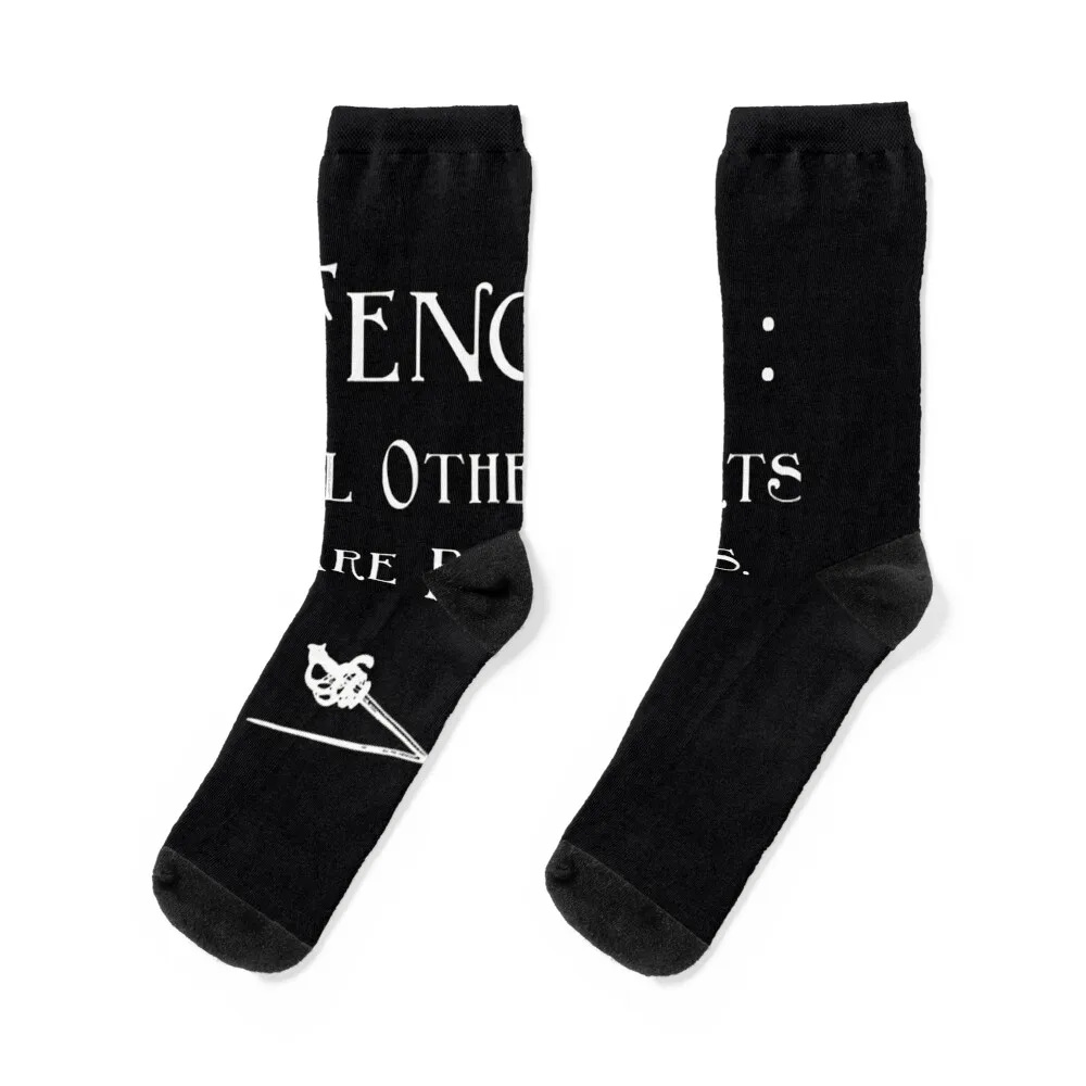 

Fencing Other Sports Are Pointless Fencing Classic \t\t Socks Thermal man winter sheer Male Socks Women's