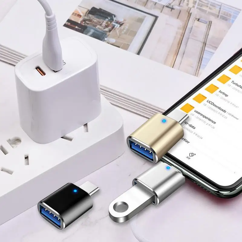 USB C To USB Adapter USB C Male To USB 3.0 Female Adapter OTG Converter Compatible With Keyboard U-disk Mobile Phone