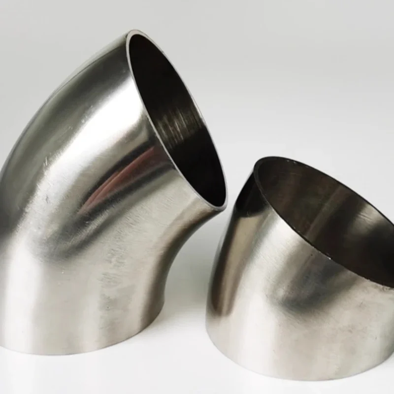 19/25/32/38/45/51/57/63/76Mm 304 Stainless Steel Sanitary Weld 30/45/60/90 Degree Elbow Pipe Fitting Water Pipe Fitting Hose Pipe Fitting