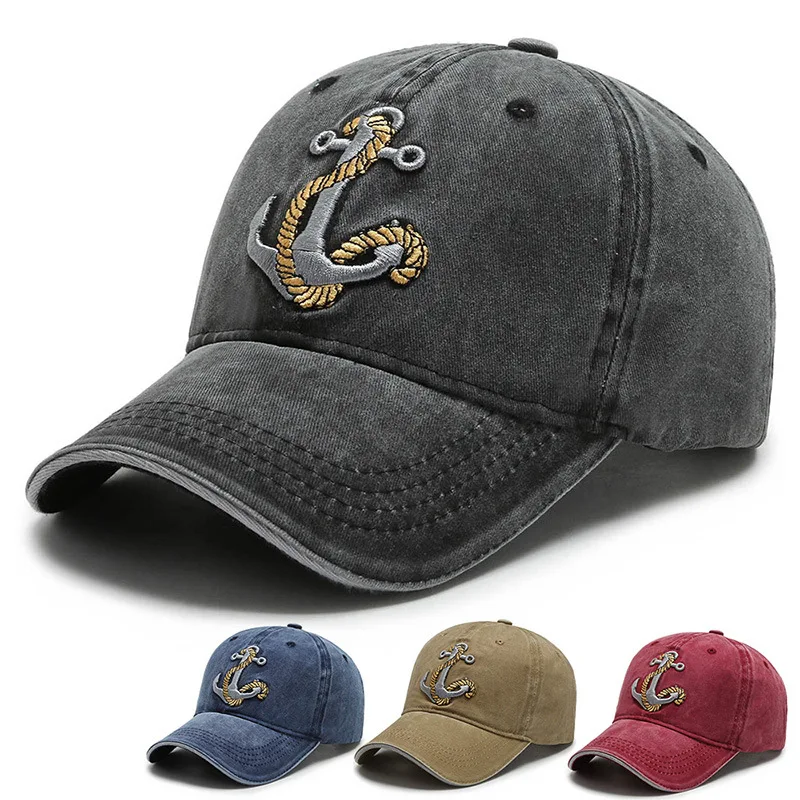 

Men's Wash Embroidered Baseball Caps For Women Cotton Hats Snapback Retro Leisure Trucker Cap Unisex Outdoor Sunscreen Hat