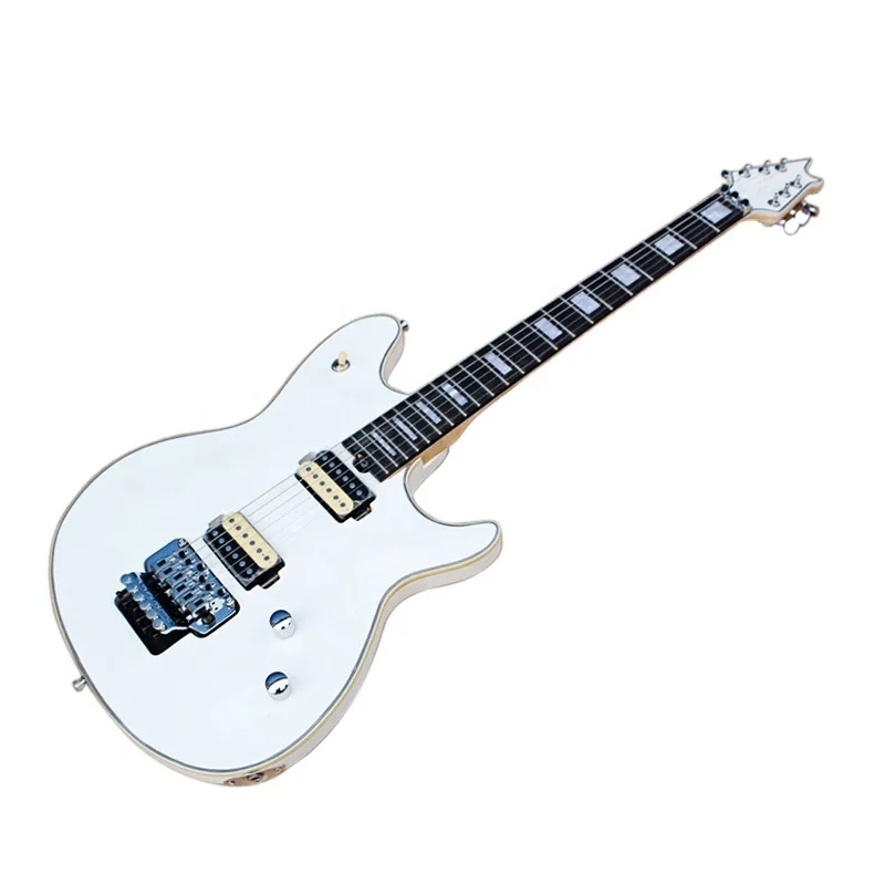 

Flyoung Musical Instrument White Electric Guitar Floyd Rose Bridge