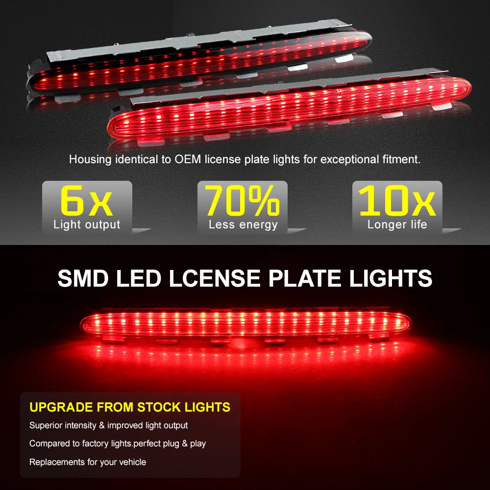 High Level 3rd Third LED Rücklicht Bremslicht Schwarze Linse für Mercedes Benz CLK W209 C209 A209 2002–2007 2008 2009 A 2098200956 – Detail 2