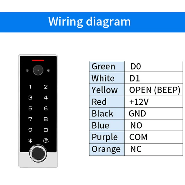 1080P Tuya Video Intercom for Home Access Control System Wifi fingerprint Access Keypad Door Opener and Intercom without monitor 6