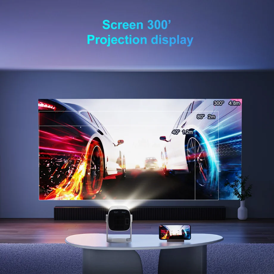 Professional Mini Projector 4k Hd 1280p Wifi Led Smart Tv (U.S. Plug/Euro Plug)