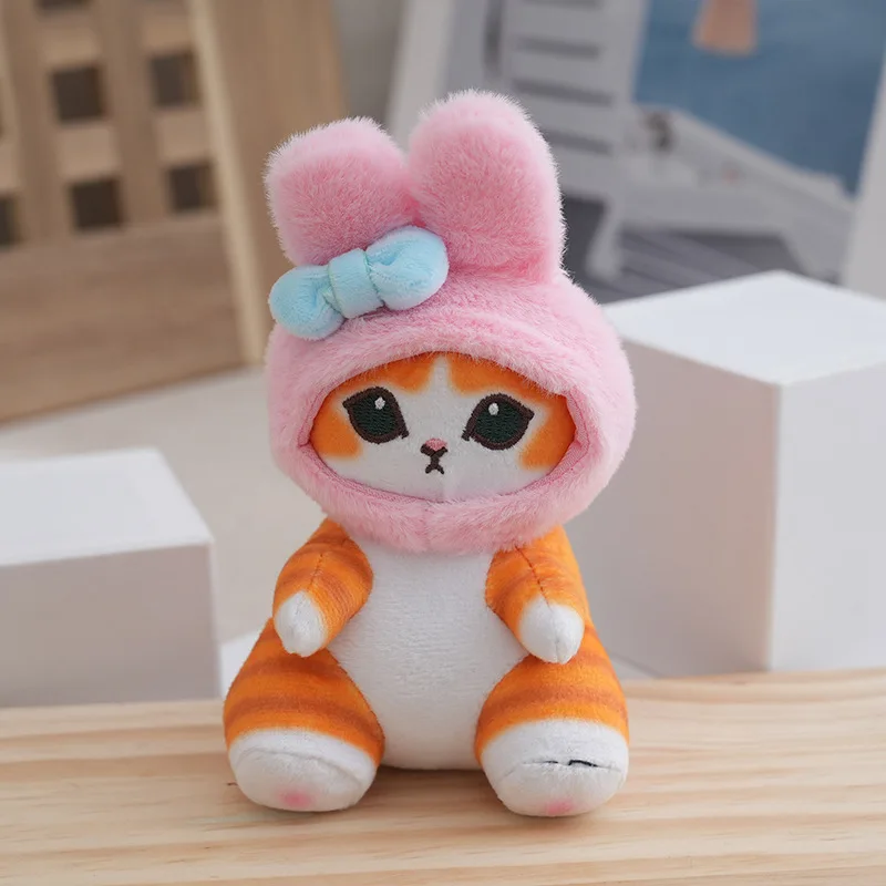 Wholesale 24pcs/lot 14cm Shark Kuromi Plush Keyring Toys Stuffed Shark Fried Shrimp Cat Animal Dolls Pendants key Chain gifts 4
