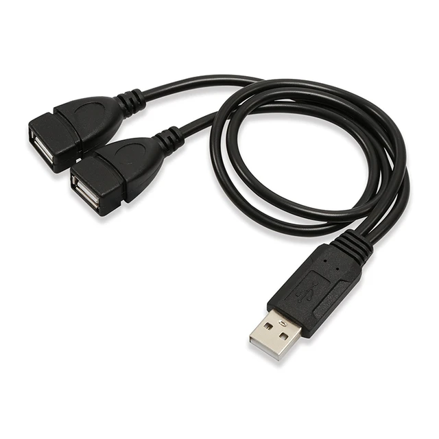 Séparateur de prise USB 2.0 mâle à double USB 2.0 femelle, cordon  adaptateur de câble de données Hub à 2 ports pour ordinateur portable -  AliExpress