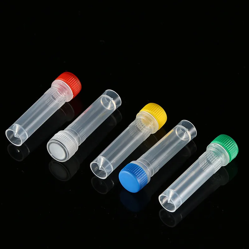 500Pcs/Lot 1.5ml Cryovial Centrifuge Tube Cryogenic Vials With Washer Test Tube