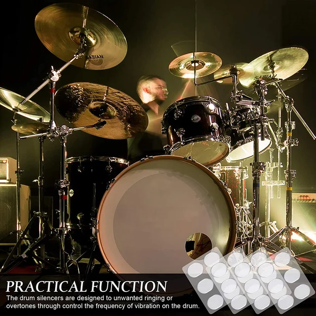 22 Pezzi Gel Smorzatori Per Batteria - Silenziatori Ovali E Lunghi, Controllo Tono, Senza Residui - Foto 2