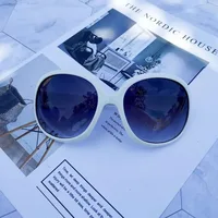 Nouvelles lunettes de soleil circulaires à grande monture pour femmes, design de marque, mode, pour la conduite en extérieur, protection UV400 3