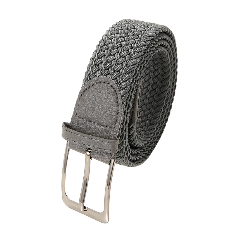 Elastic Woven Belt Plus Large Size 130 140 150cm Casual Women Men's Punched Waist Straps Stretch Canvas Pin Buckle Trouser Belts
