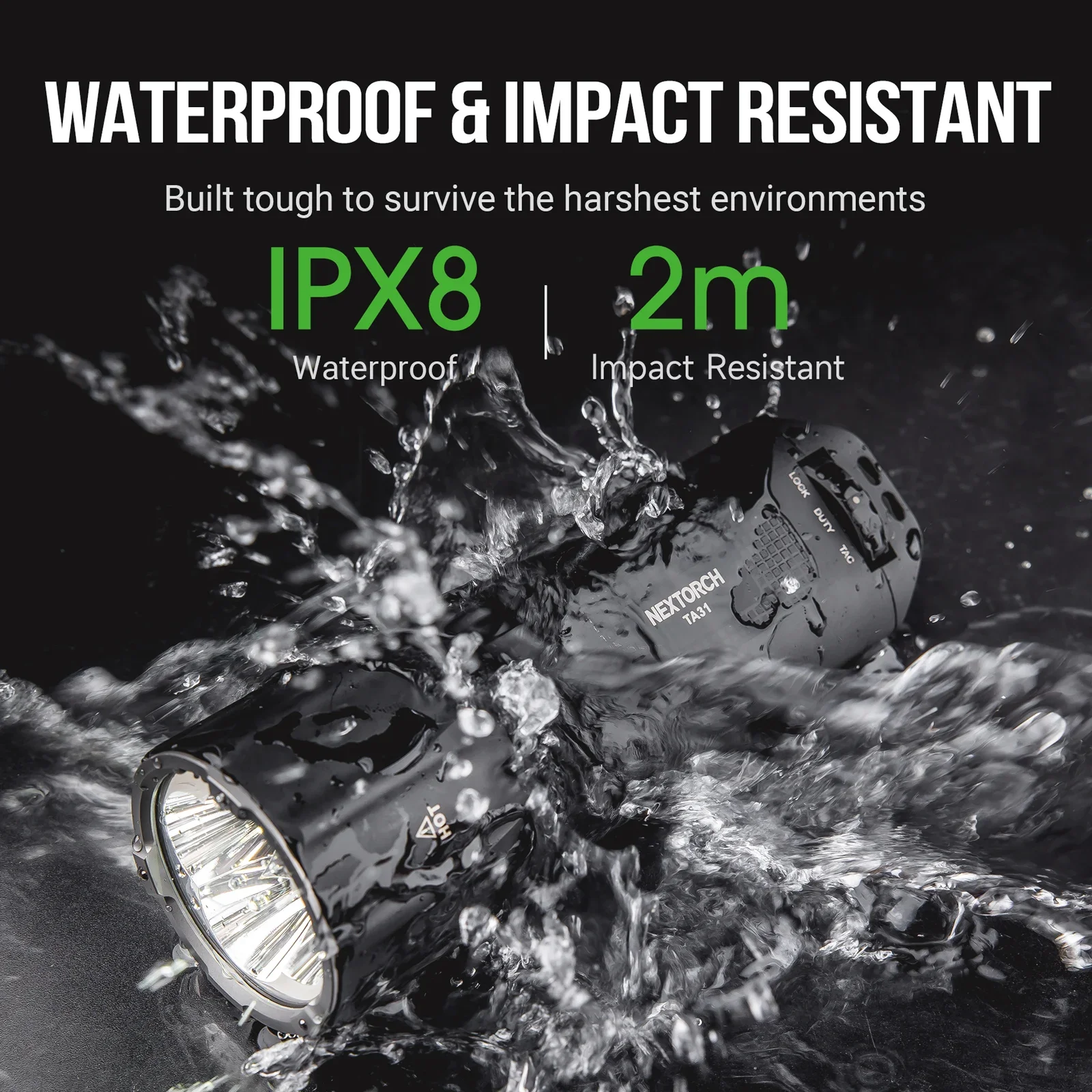 NEXTORCH TA31 10000 lumens Strong ultrabright flashlight , high