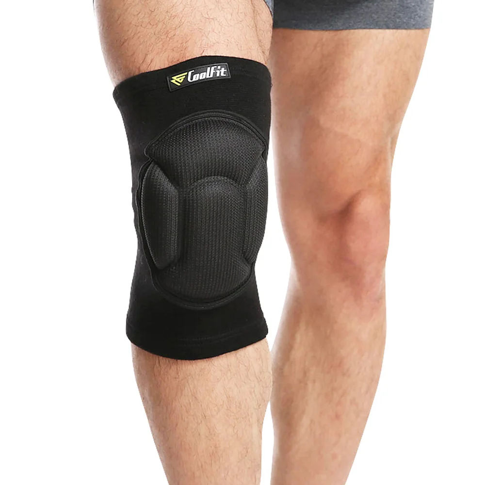 1Pair Sports Anti-collision Sponge Knee Pads Protective Thicken Knee Brace for Goalkeeper, Kneeling Dance, Rock Climbing, Rugby