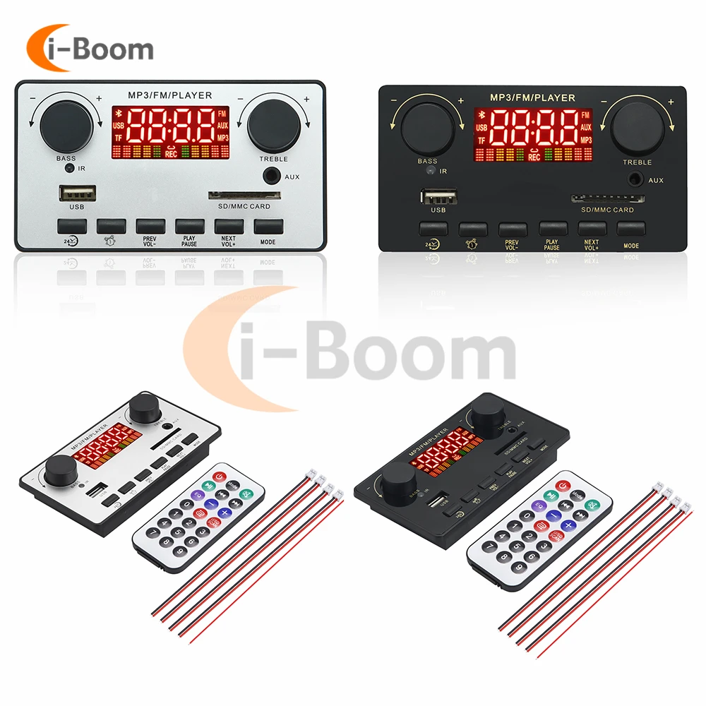 

Amplifier 2*40W 80W Bluetooth 5.0 MP3 Player WAV Decoder Board 12V Car FM Radio Module Support TF USB AUX Handsfree Call Record