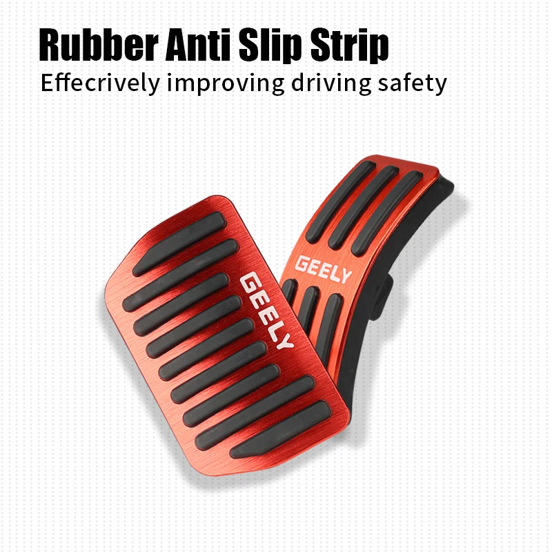 For Geely Monjaro Manjaro Car Pedal Pad Non-Slip Stainless Steel Pedalboard Aluminium Alloy Rubber Brake Cover