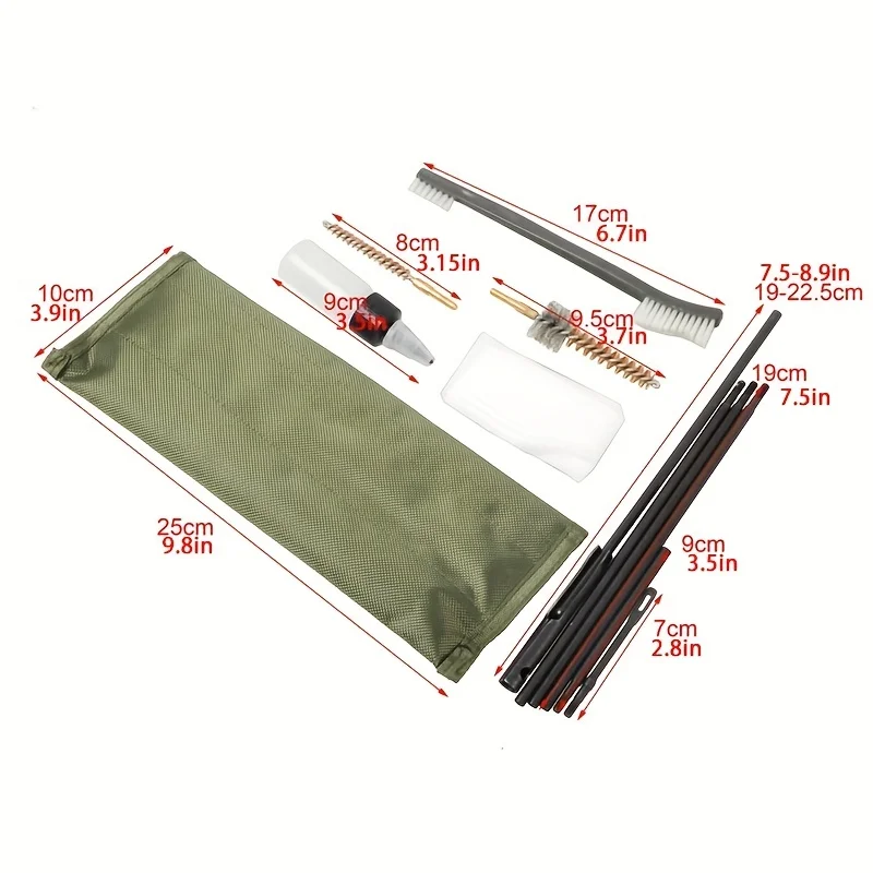 Gun Cleaning Tools Suitable for .22.30 Caliber22cal5.56mm Pipe Diameter Brushes Gun Brush Set 6