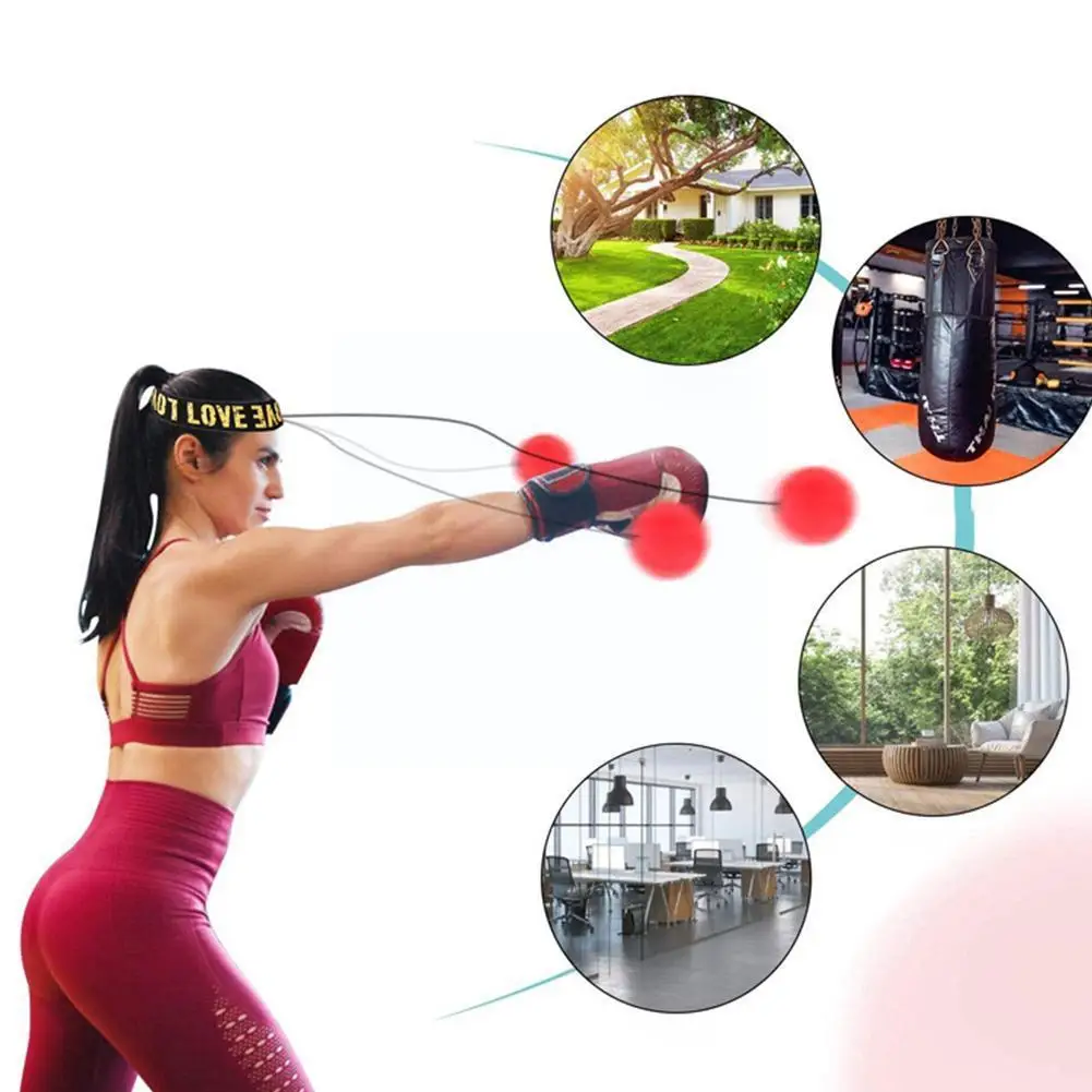 

1pcs Boxing Ball With Rope And 1pcs Headband Boxing For Magic Ball Reflex Speed Training With Headband Boxing Punching Ball Z9Z2