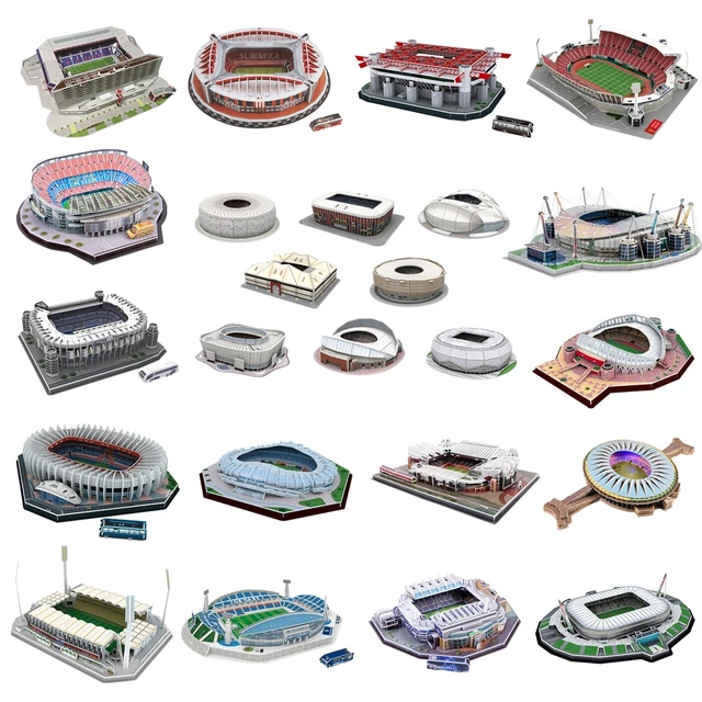 3d Puzzle tridimensionnel Terrain de football Puzzle 3d Puzzle Stade Papier  Construction Modèle Enfants Puzzle Jouets