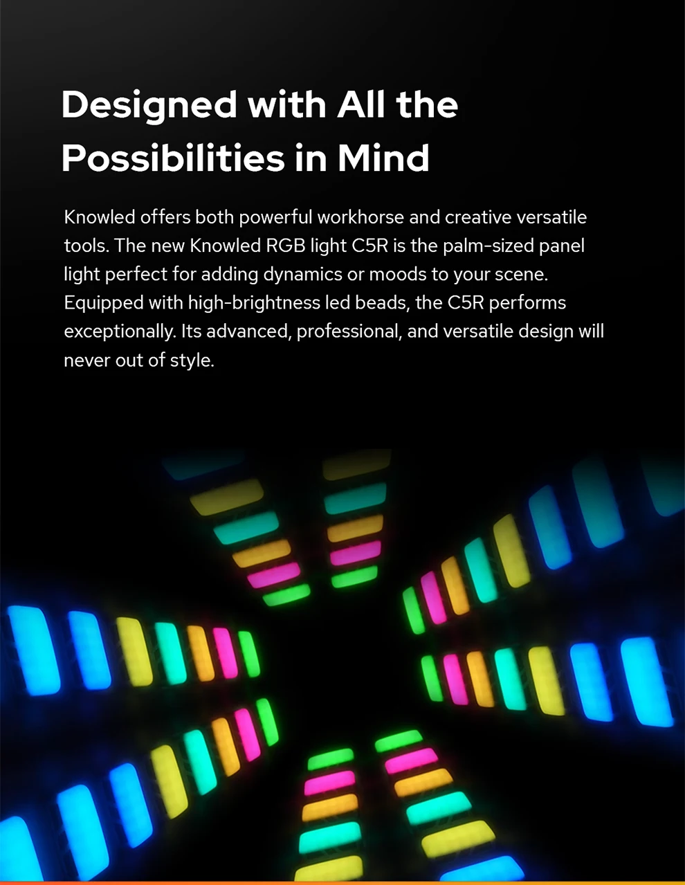 C5R 5W 2500-8500K Knowledge RGB Creative Light Portable Mini Pocket RGB Video Li