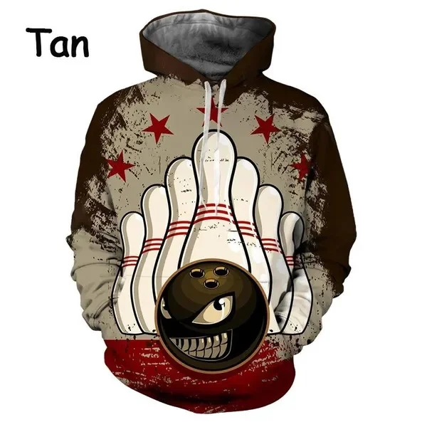 

Novelty And Fun Men'sWomen's Long Sleeve Hoodie Bowling Graphic 3D Printed Hoodie Casual Plus Size Sweatshirt Pullovers Tops