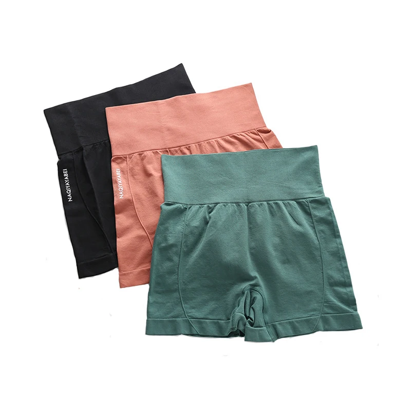 High Waist Sport Shorts Abdominal Contraction Shaping Seamless Fitness Yoga Short Cycling Shorts Safety Pants Gym Legging Fitness for sports shorts running shorts yoga shorts workout shorts seamless shorts
