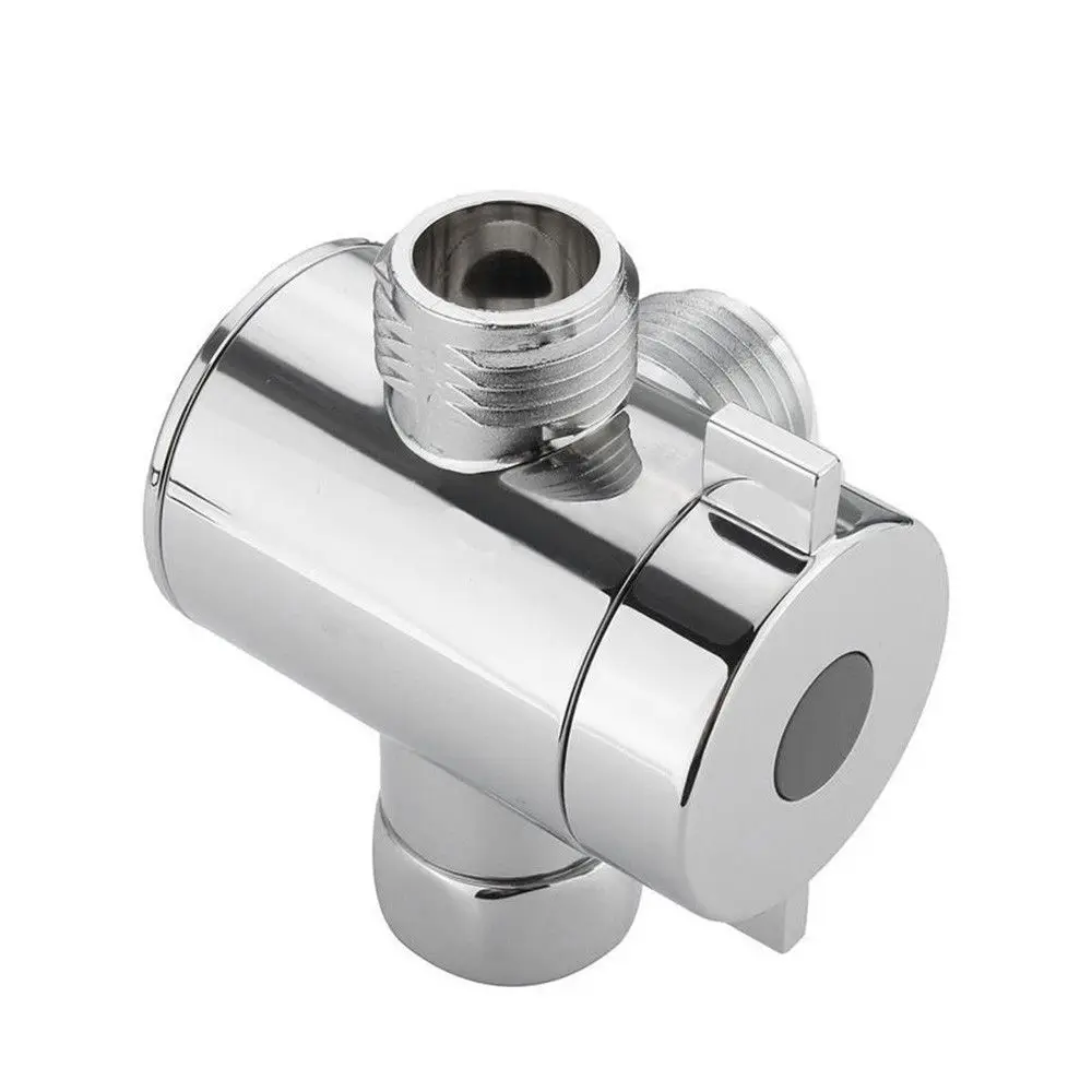 Diverter Valve T Adapter Valve 1/2 Inch 3-Way Connector T-adapter Shower Head Shunt Bathroom Switch Toilet Arm Mounted Diverter Valve