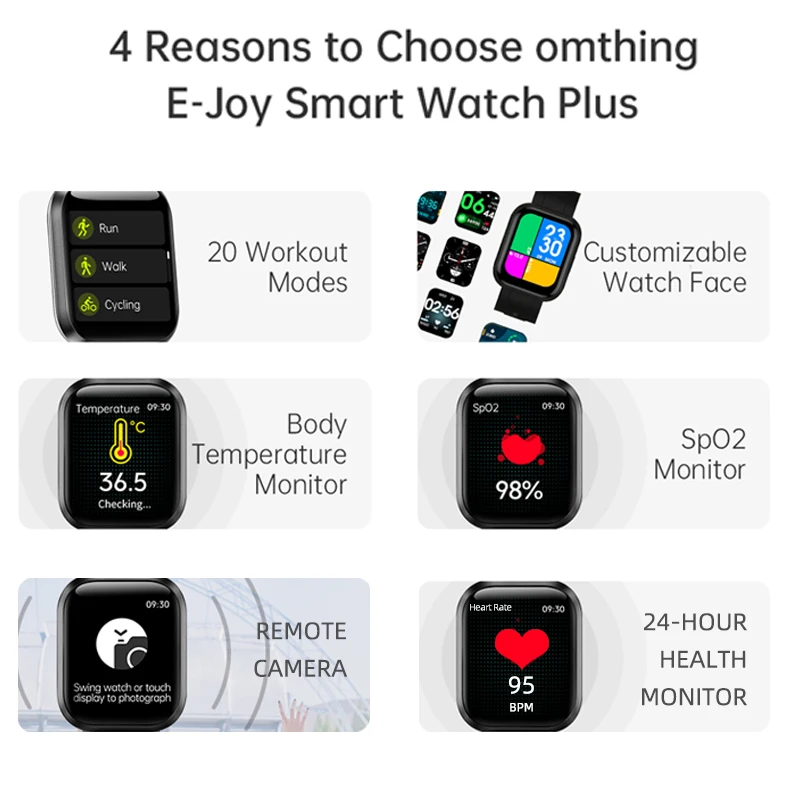 1MORE Omthing E-Joy Plus Watch 1.65 ġ AMOLED ÷ 20    SpO2 ü , IP68  Wofit 