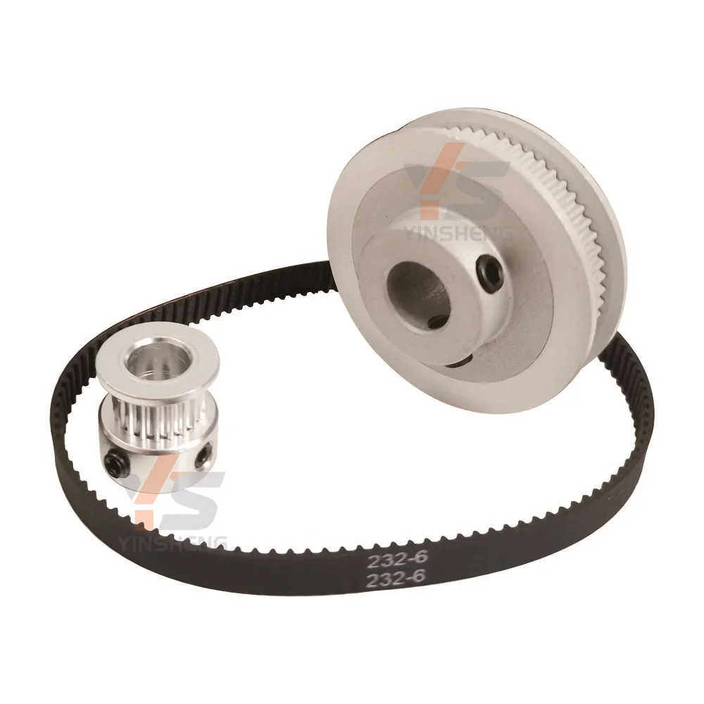 2GT Timing Belt and pulley Set 20T 60T Synchronous wheel 2M Toothed synchronization Belt Width 15MM Aperture 3-15MM 3D printer 3d printer accessories timing belt pulley timing pulley belt pulley