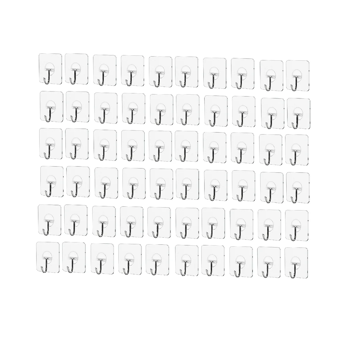 

Adhesive Hooks Heavy Duty Self Adhesive Hooks, Transparent Reusable Seamless Adhesive Wall Hooks for Kitchens, Bathroom