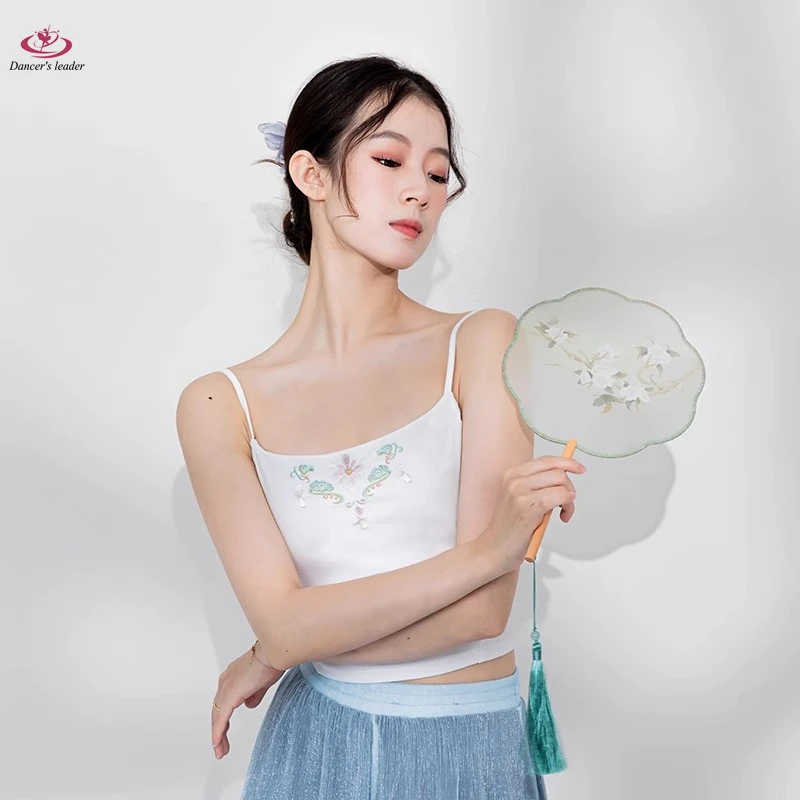 

Базовая тренировочная танцевальная одежда для балетных выступлений, Женский Топ