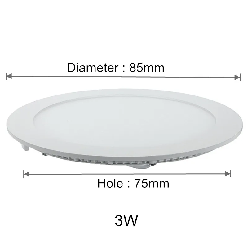Versatile Dimmable LED Ceiling Downlight - Round Recessed Panel Light