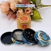 1.6/2/2.5inch Moon Herb Grinder Boho Sun 4-layer Manual Salt Spice Mill Pepper Mortar Tobacco Grass Raw Grinder Smoking Tool 1