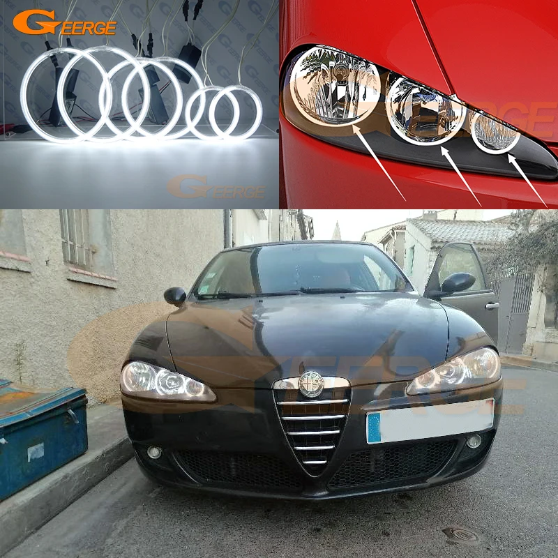 Excellent 6 Pcs Ultra Bright Ccfl Angel Eyes Halo Rings Kit Day Light