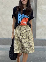 TARUXY Fashion Snake Pattern Straight Skirt For women High Waist Slim Long Skirt Ins Hot Streetwear Female Skirt Summer New 2025 - Image 5