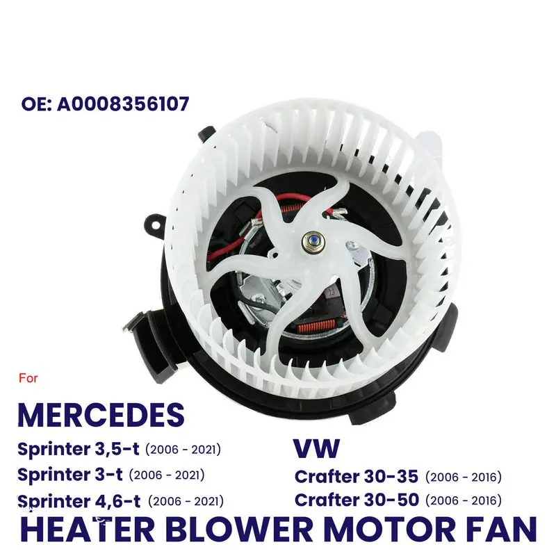 NEW Heater Blower Fan Motor For VW Crafter MK1 & Mercedes Sprinter W906 (2006-2018) - RHD Models-325652