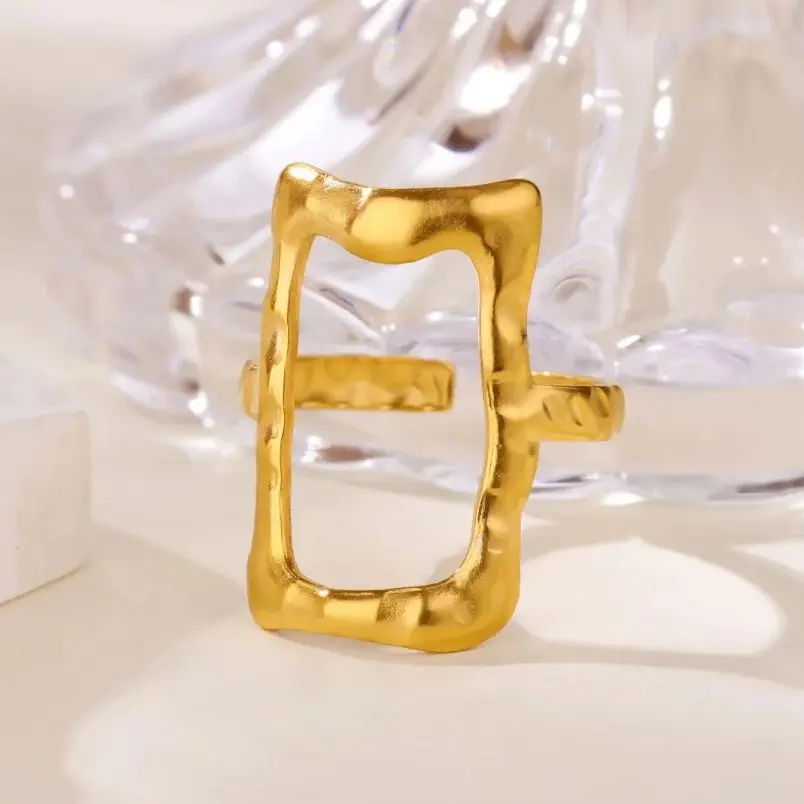 Hollow Square Ring For Women