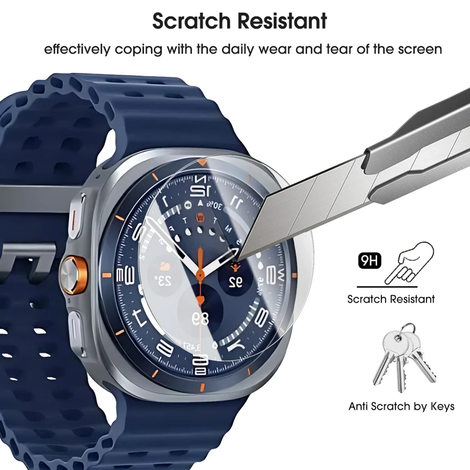 Enhanced Screen Protector - Anti-Scratch Tempered Glass Film for Watches (Universal Fit)