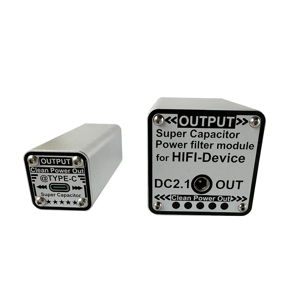 Low Pass Filter AC Power Filter Socket 15V 12V 9V 6V Super Capacitor Power Filter DC2.1 Input and Output For Audio Video Equipment