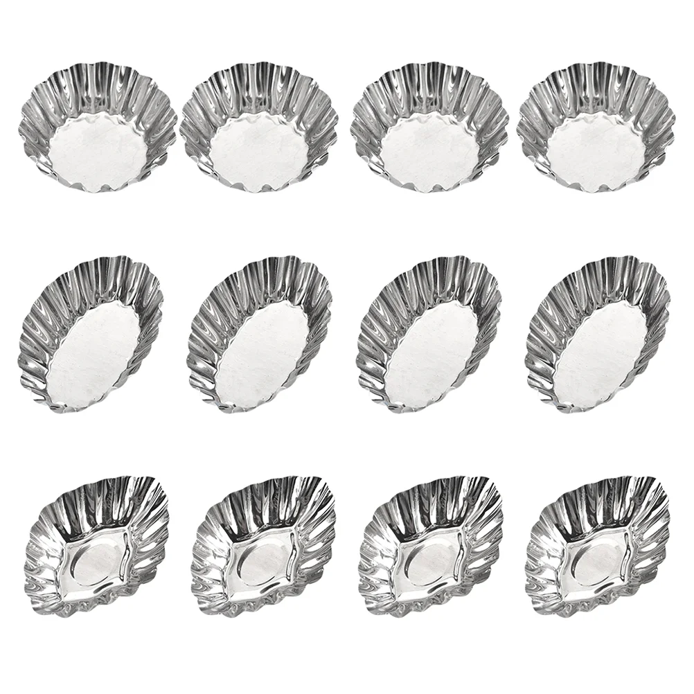 

Stainless Steel Egg Tart Molds Non-Stick Cupcake Mini Pie Mould Reusable Muffin Baking Cup Tartlets Pans Bakeware