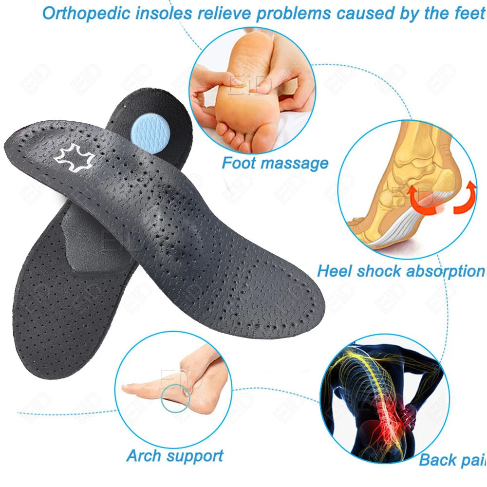 EiD Orthopedic Insoles Orthotics Flat Foot Health Sole Pad For Shoes Insert Arch Support Pad For Plantar fasciitis O/X Leg pads