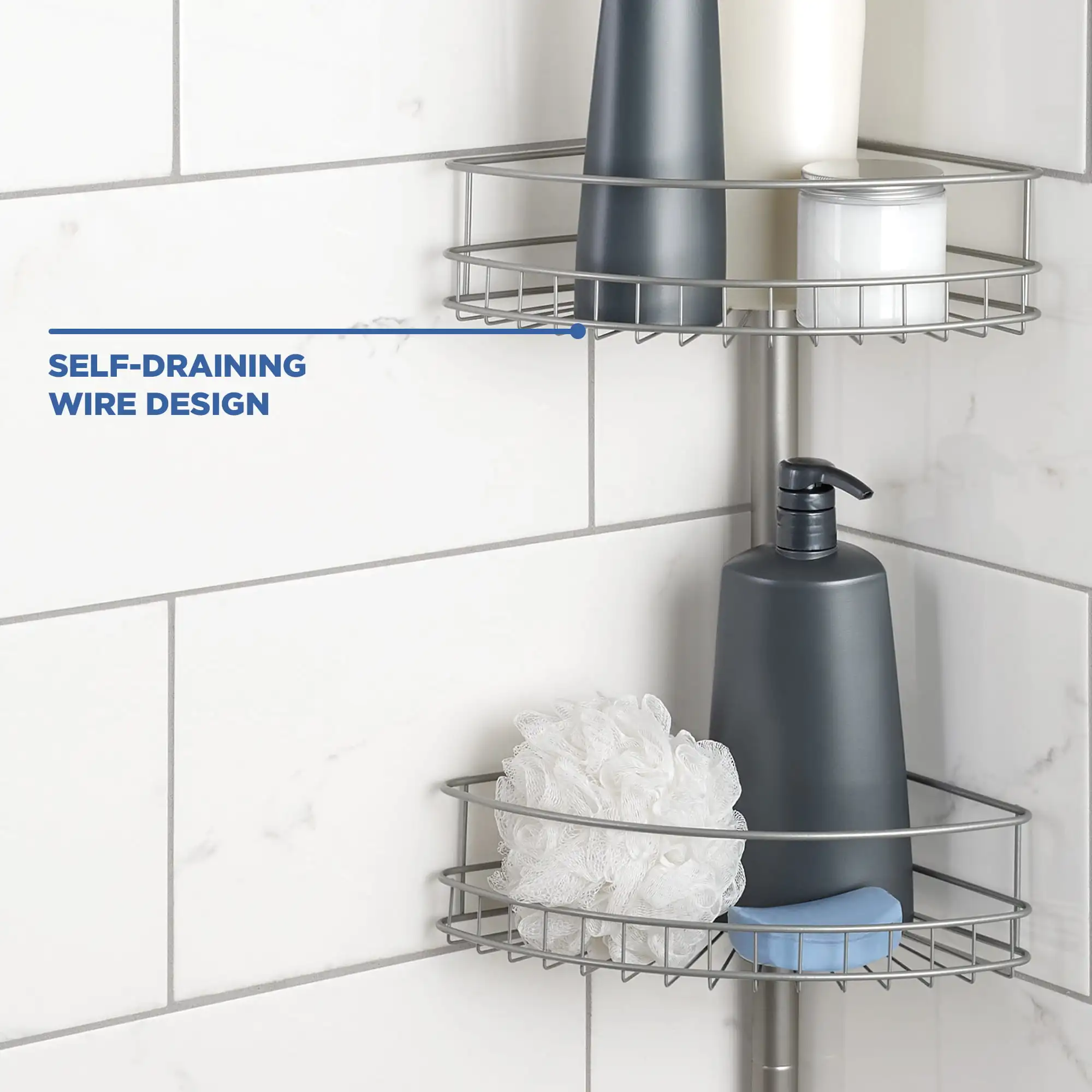 Luxurious Oil-Rubbed Bronze Tension Pole Shower Caddy - Maximum Storage &  Space-Saving Design - Perfect For