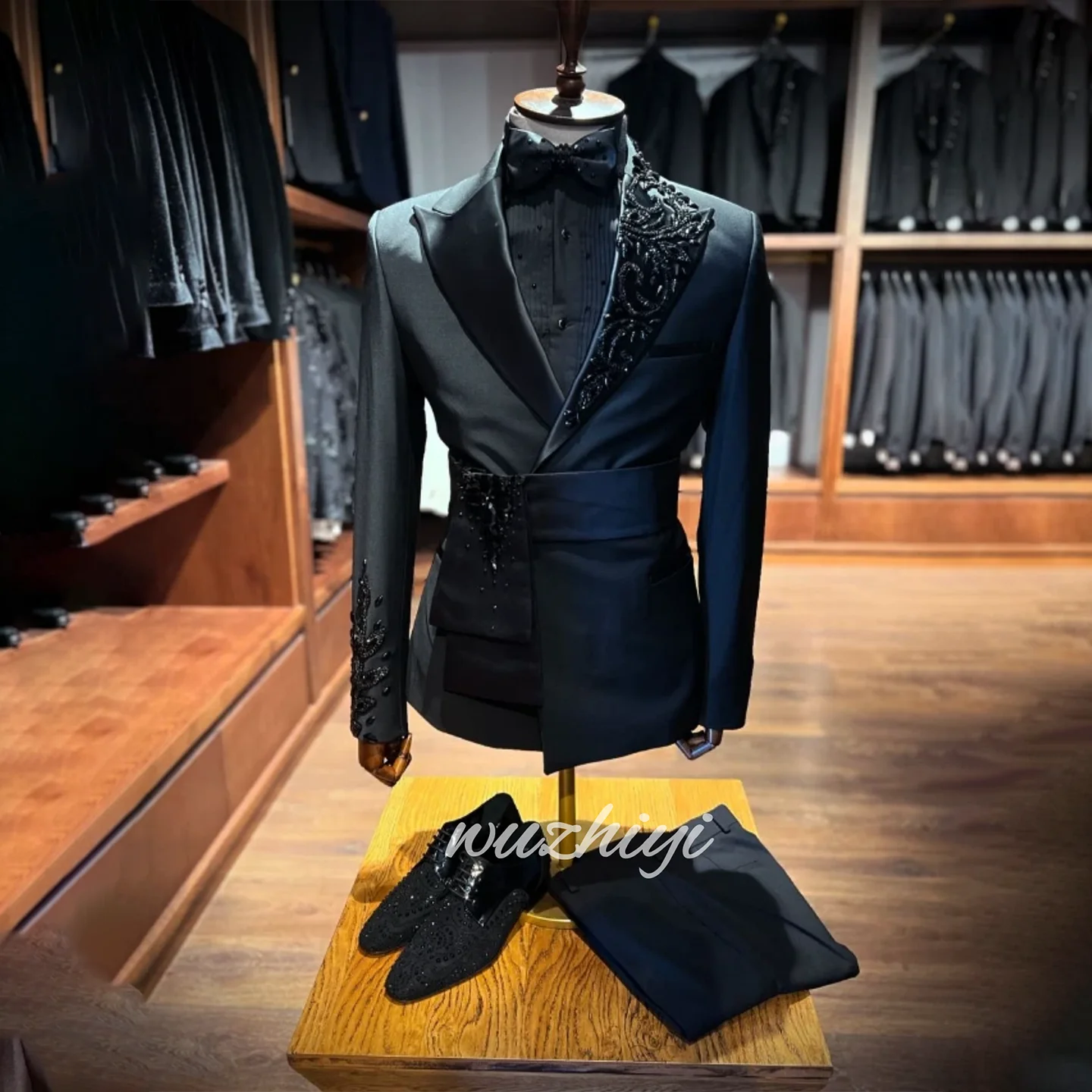 Costume de Luxe pour Homme – Ensemble 2 Pièces Slim Fit avec Appliques pour Mariage