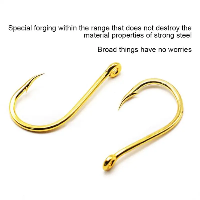 100pcs F22 Gold Sea Fishhooks Carp Saltwater Assist Jig Head