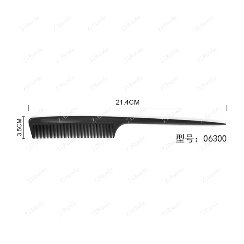 이발 블랙 카본 빗 살롱 느슨한 톱니 푸시 헤어 컷, 헤어 스타일링 빗, 이발사 액세서리