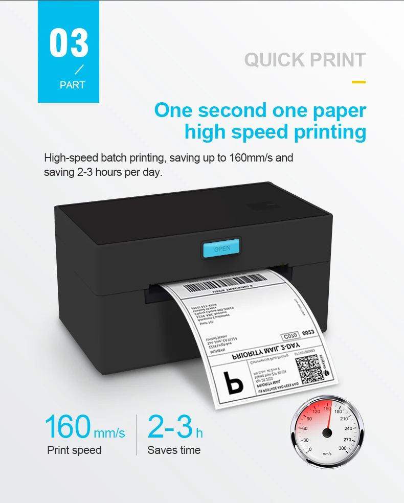 POS 9220 WIFI Shipping Label Printer Address Thermal Label Printer 4X6 Barcode USB Bluetooth LAN High Speed Maker