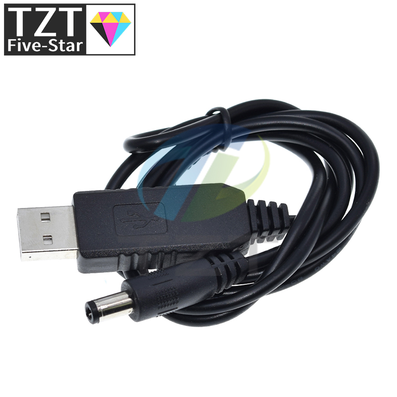 TZT USB Power Boost Line DC 5V to DC 9V / 12V Step UP Module USB Converter Adapter Router Cable 2.1x5.5mm Plug