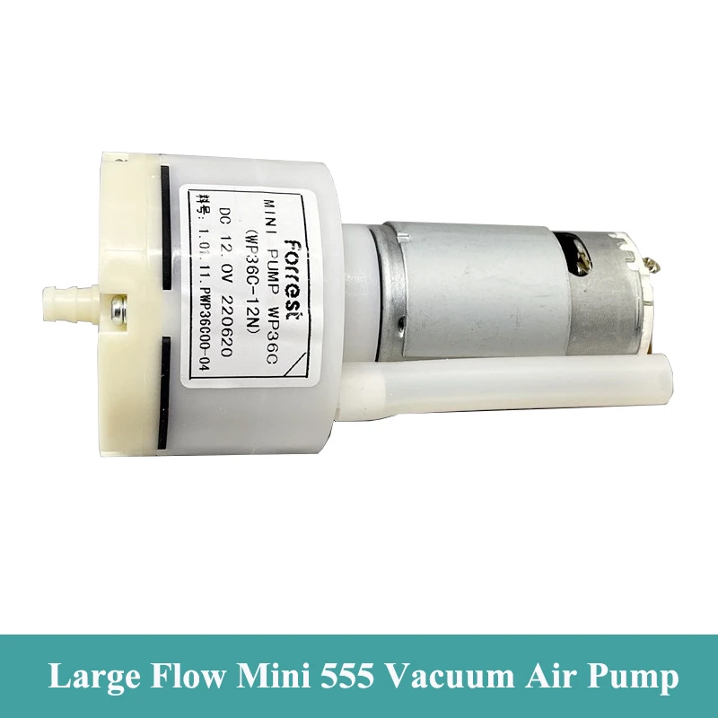 

WP36C DC 12V 10L/M -60KPa Large Flow Mini 555 Motor Vacuum Air Pump Negative Pressure Suction Diaphragm Pump DIY Packer Inflator