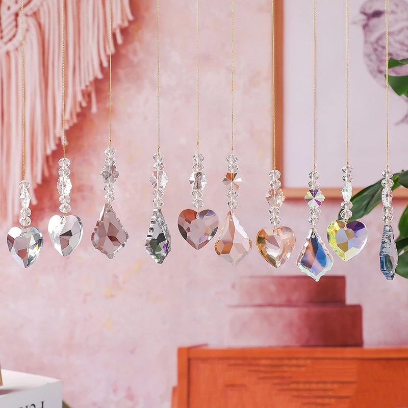 Suncatcher Wind Chimes Garden Crystal Pendant Balcony Hanging Accessorie Outdoor Windbell Home Wall Pendants Room Decoration
