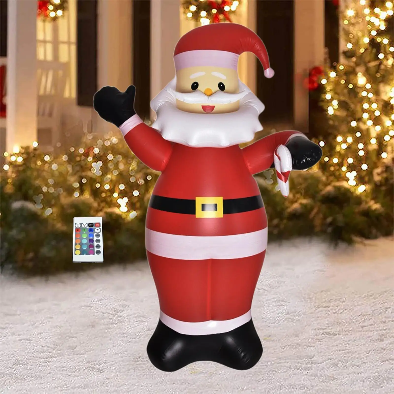 2M Xmas Props Christmas Inflatables Santa Xmas Decoration Outdoor Christmas Decoration for Lawn Home Balcony New Year Outside