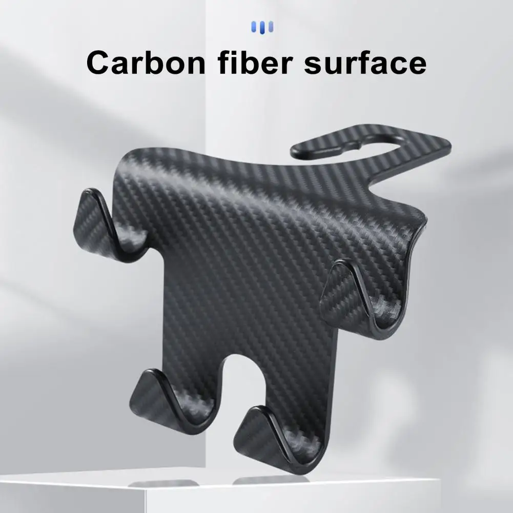 

Автомобильный крючок для заднего сиденья, высококачественный держатель для телефона из углеродного волокна, сверхпрочный многофункциональный держатель для спинки сиденья для автомобиля